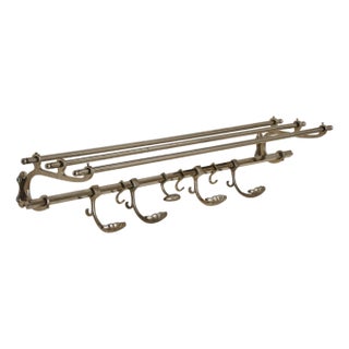 Large French Chrome Wall-Mounted Coat Rack, 1970s For Sale
