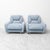 Armchairs in Blue Fabric and Wooden Legs, 1950s, Set of 2 For Sale - Image 12 of 12