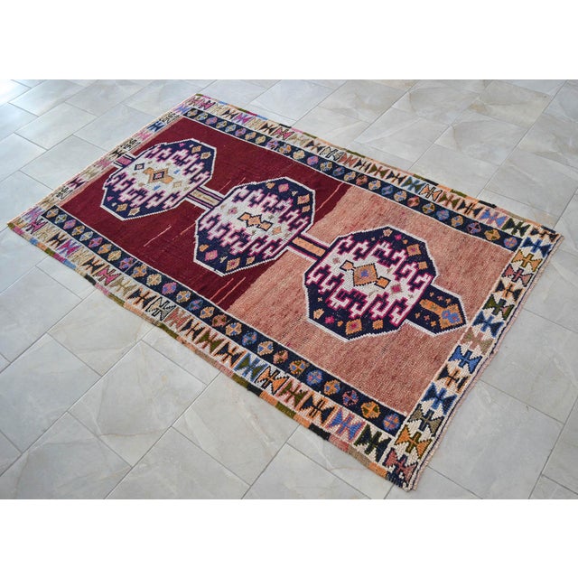 Vintage Hand Knotted Rug Ethnic Kurdish Rug - 4′8″ X 8′ For Sale - Image 6 of 13