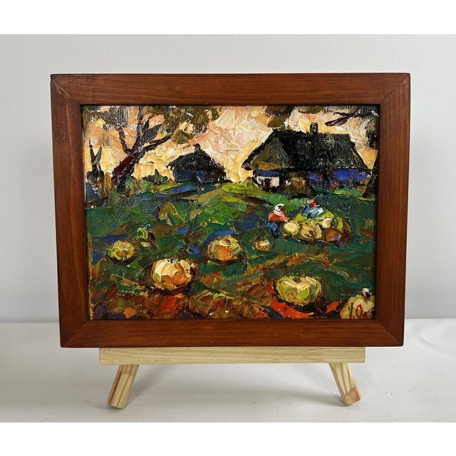 Impressionist Oil Painting Autumn Vegetable Gardens Oleksiy Ivanyuk For Sale - Image 3 of 8
