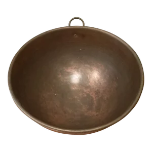 Vintage Cooper Round Mixing Bowl Brass Wall Hook