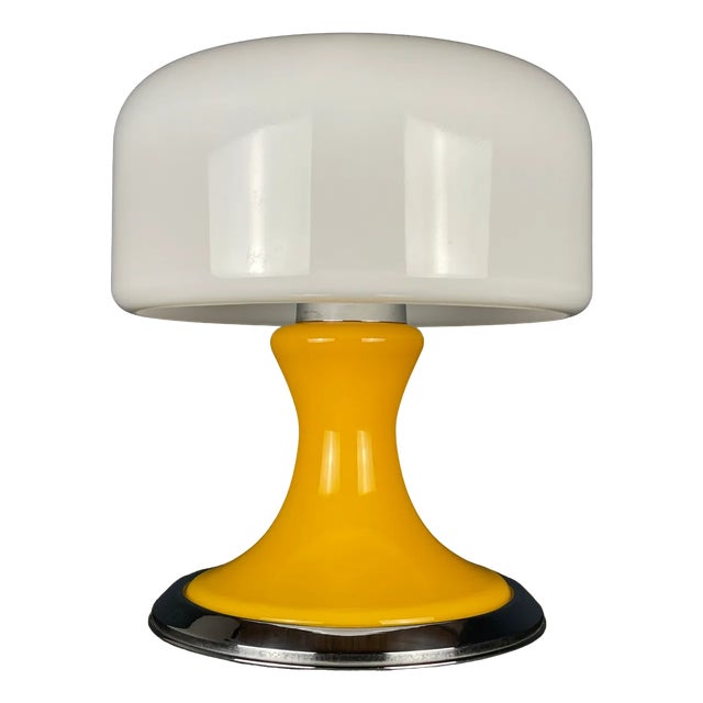 Mid-Century Italian Yellow Table Lamp, 1970s For Sale