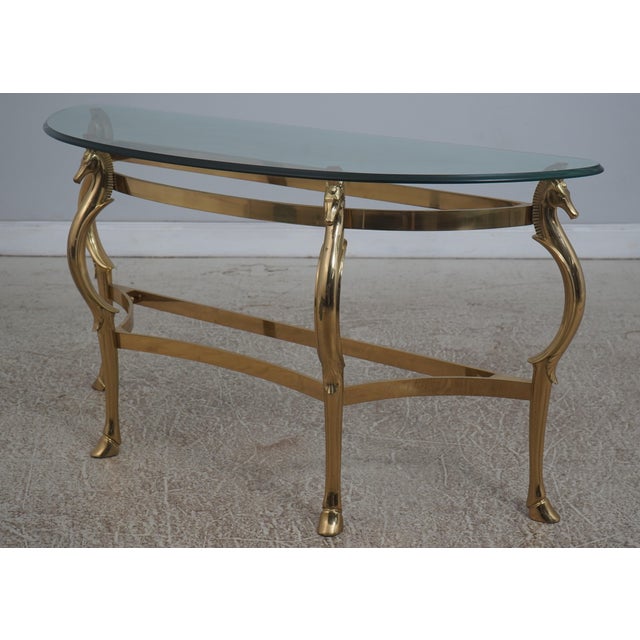 Age: Approx. 30 Years Old Details: Hoof Foot Beveled Glass High Quality Construction Solid Brass Hardware Stretcher Base...