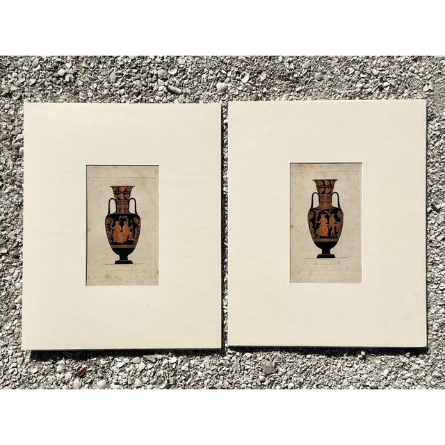 Vintage Boho Greek Urn Original Prints - Set of 2 For Sale - Image 9 of 12