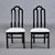Black Art Deco Black and White High Back Dining Chairs Vintage 1980s For Sale - Image 8 of 9