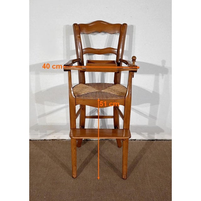 Late 19th Century High Chair in Solid Cherrywood For Sale - Image 14 of 18