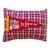 Florida St. Augustine Vintage Red Pennant on New Woven Plaid Throw Pillow For Sale