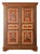 19th Century Folk Art Hand-Painted Cabinet with Floral Decoration For Sale