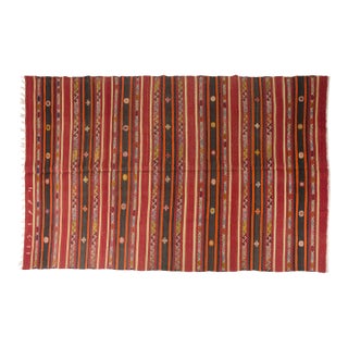 Mid 20th Century Traditional Patterned Kilim Kilim For Sale