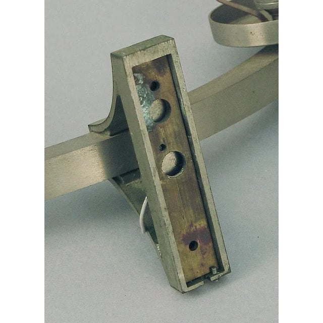 1970s Pair of French All-Aluminum Modernist Sconces -- Four Lights, Four Glass Tubes For Sale In San Francisco - Image 6 of 7