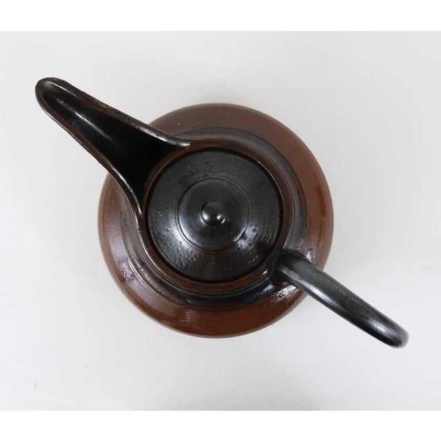 Brown Art Deco Ceramic Tea Pot attributed to Vally Wieselthier, USA, 1940s For Sale - Image 8 of 11