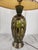 1960s Mid Century Modern Green Ceramic Lamp With Original Shade For Sale - Image 4 of 6
