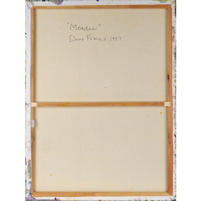 "Meadow" - Textured Expressionist Composition in Acrylic on Canvas by Charles David Francis For Sale - Image 10 of 10