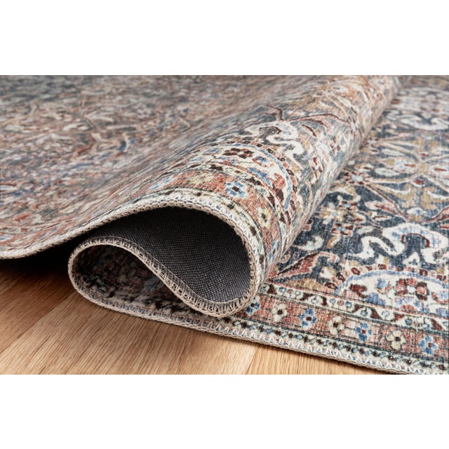 Traditional Chris Loves Julia x Loloi Jules Denim / Spice 8'-6" x 11'-6" Area Rug For Sale - Image 3 of 5