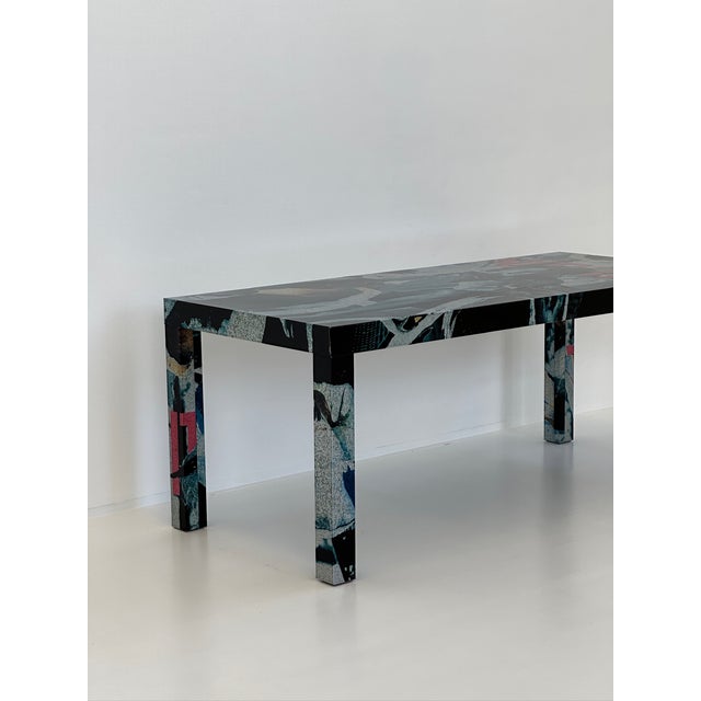 Black Table by Mimmo Rotella and Marco Ferreri, 2000s For Sale - Image 8 of 13