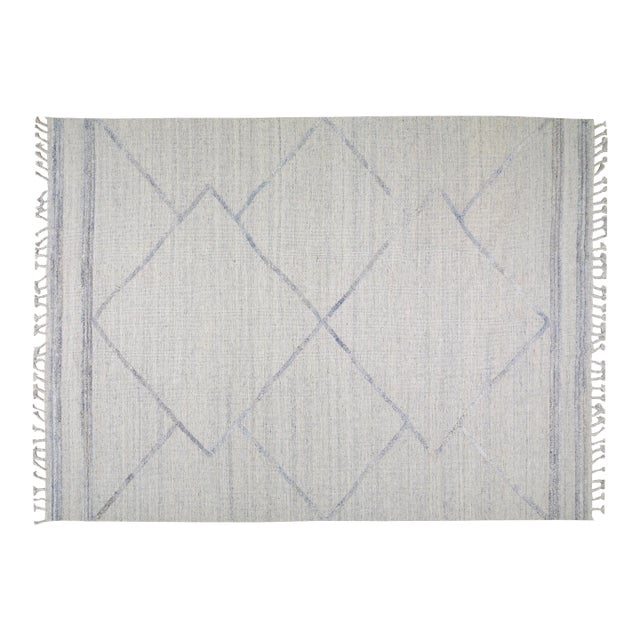 Early 21st Century Moroccan Hand Knotted Beni Ourain Rug With Soft Texture,10'X14' For Sale