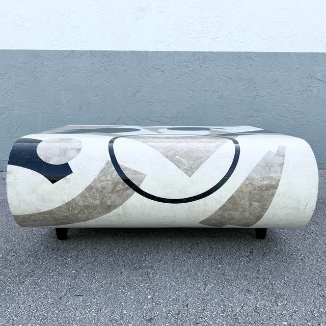 Postmodern Abstract Tessellated Stone Waterfall Coffee Table For Sale In West Palm - Image 6 of 12