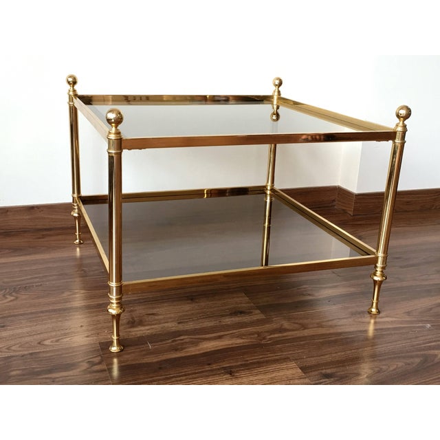 Maison Baguès Vintage Maison Bagues Brass Coffee Table For Sale - Image 4 of 10
