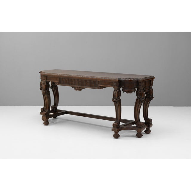 Walnut Console Table, 1890s For Sale - Image 10 of 10