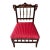 Antique Ebonized Lacquer Slipper Chair With Upholstered Seat For Sale