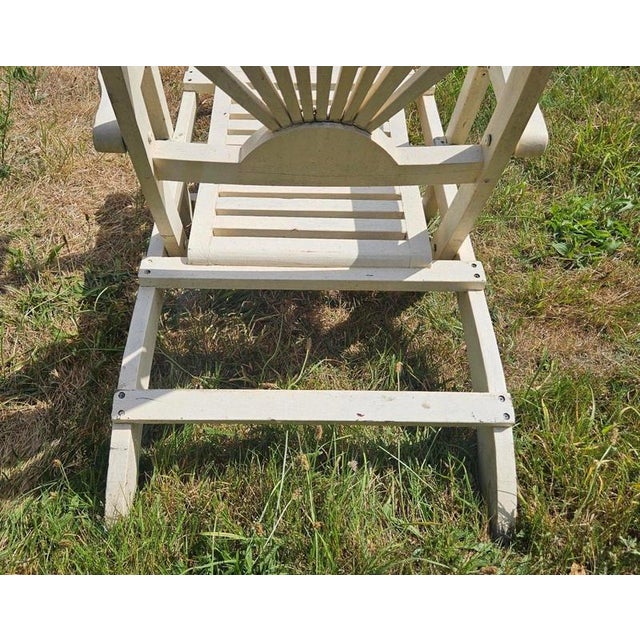 British Art Deco Folding Sunray Garden Lounger, 1930 For Sale - Image 11 of 18