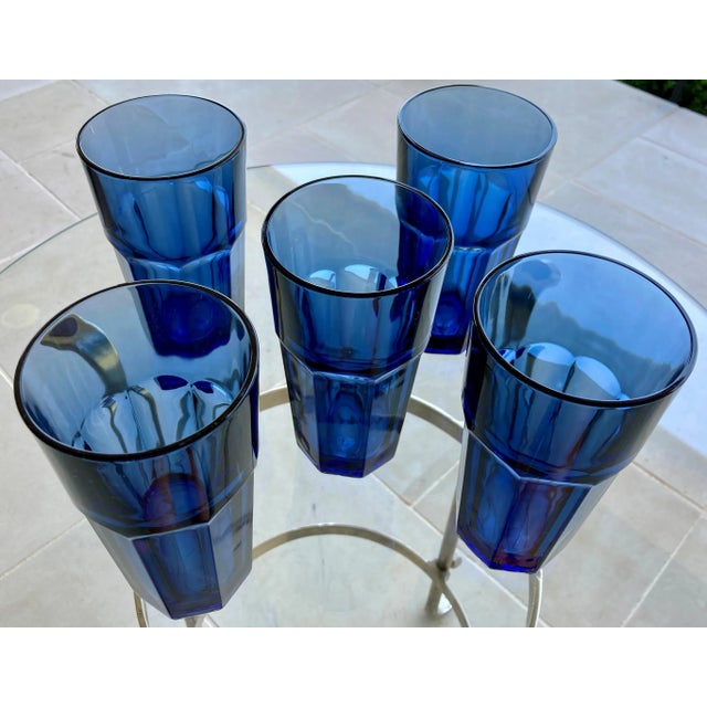 Late 20th Century Libbey Gibraltar Dusky Blue Paneled DuraTuff Cooler