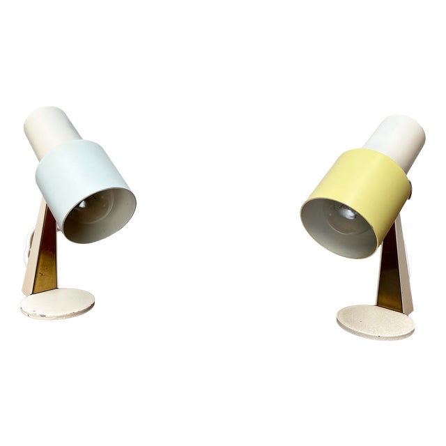 Mid-Century Modern French Table Lamps, 1950s, Set of 2 For Sale