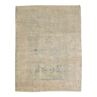 Zabihi Collection Pale Persian Sarouk Rug For Sale