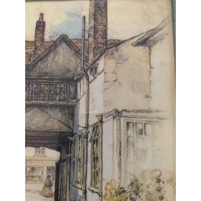 1920s "The George Inn, St Albans" Architectural Etching by Featherstone Robson, Framed For Sale - Image 4 of 9