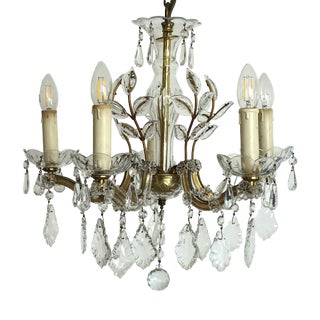 Antique Maria Theresia 5-Light Chandelier from Palwa, 1960s For Sale