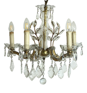 Antique Maria Theresia 5-Light Chandelier from Palwa, 1960s