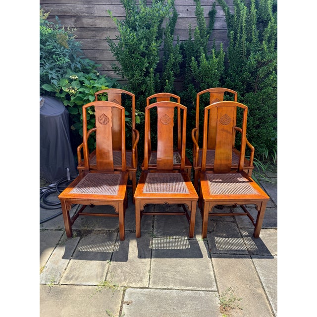 1970s Set of 6 Vintage Henredon Chinese Chippendale Chairs For Sale - Image 5 of 16