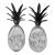 Vintage Pair of Leaded Glass Pineapple Candlesticks For Sale
