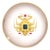Vintage Zodiac Cancer Plate in 24k Gold Porcelain from Arte Morbelli, Italy, 1970s For Sale