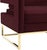 Avery Maroon Velvet Chair with Gold Frame For Sale - Image 4 of 7