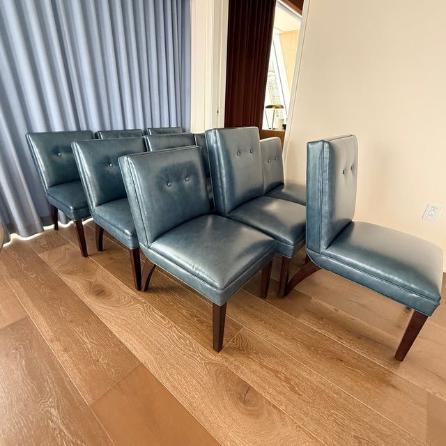 Set of 10 Gilbert Rohde Art Deco Chairs With Rose Tarlow Leather For Sale - Image 16 of 16