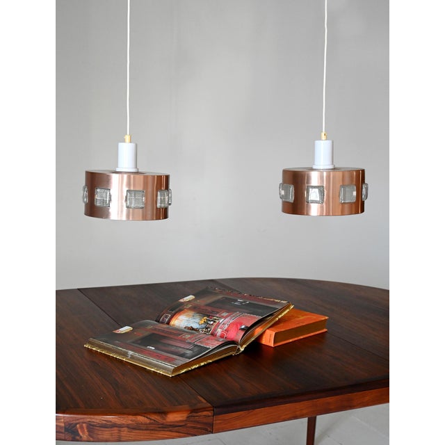 Scandinavian Metal Pendant Lamps, 1960s, Set of 2 For Sale - Image 15 of 15