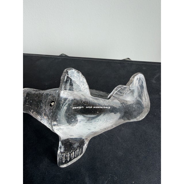 Vintage Swedish Glass Seal by Uno Westerberg for Pukeberg Glass, 1970s For Sale In Chicago - Image 6 of 6