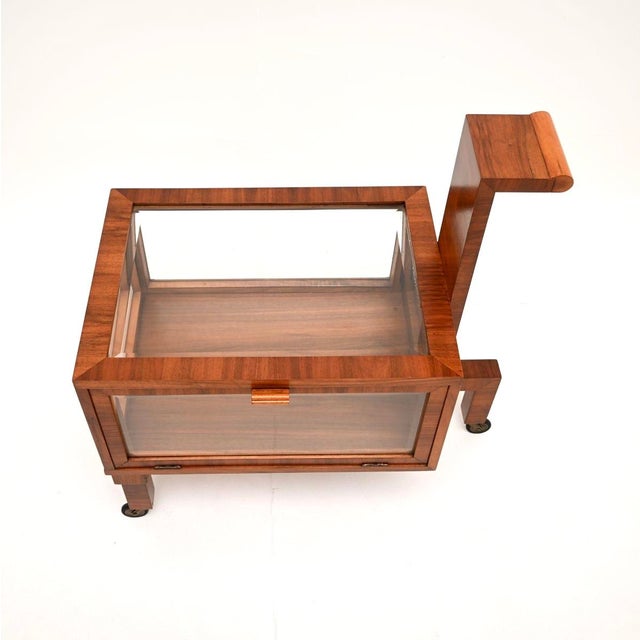Art Deco Walnut Serving Cart, 1930s For Sale - Image 9 of 11