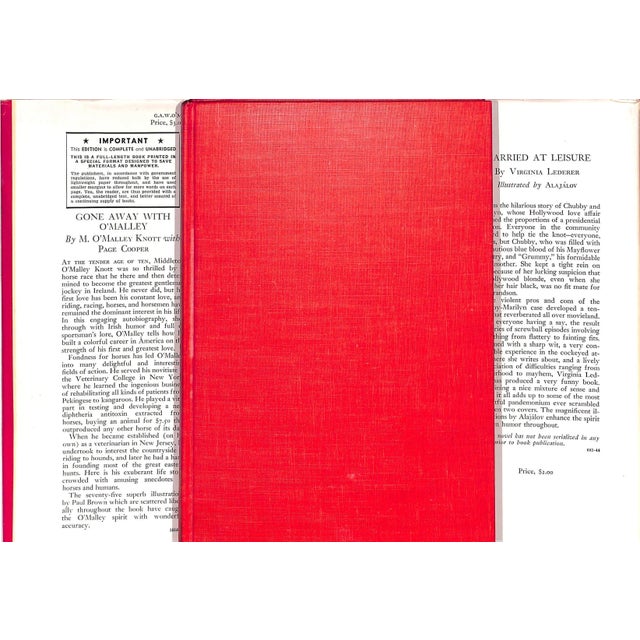 "Gone Away With O'Malley: Seventy Years With Horses, Hounds & People" 1946 Knott, M. O'Malley For Sale - Image 4 of 15