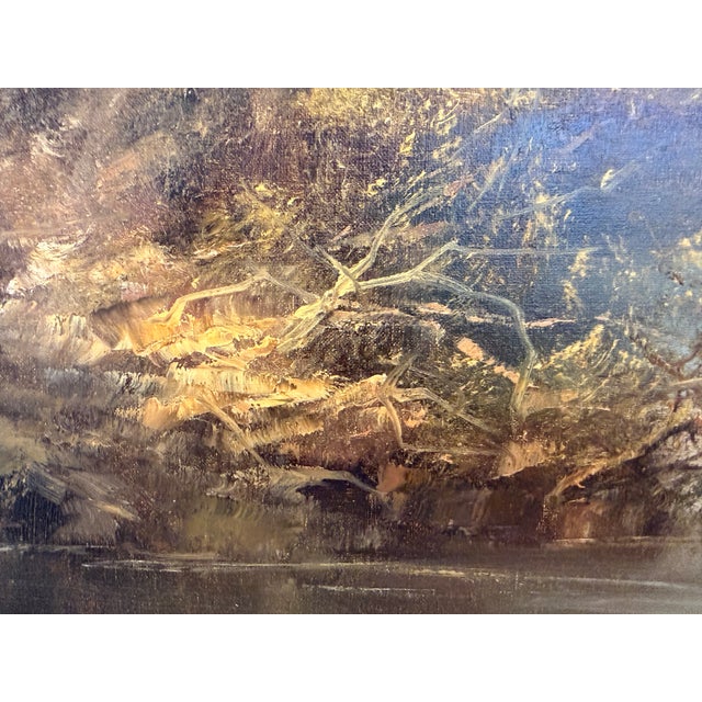 Traditional Josef Benda (German b.1937) Large Oil on Canvas Painting Landscape Gold Frame For Sale - Image 3 of 8