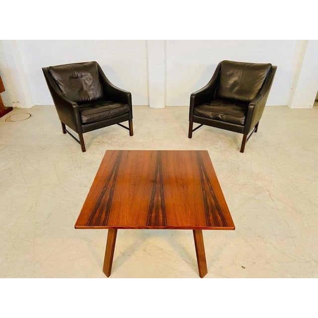 Vintage Scandinavian Fredrik Kayser Brown Leather Lounge Chairs, 1960s, Set of 2 For Sale - Image 16 of 18