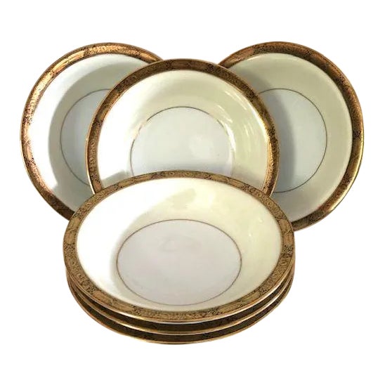1950s Noritake Goldkin Soup Bowls- Set of 6 For Sale