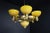 Sculptural Italian Chandelier in Brass & Amber-Gold Opaline Glass, 1970s For Sale - Image 3 of 11