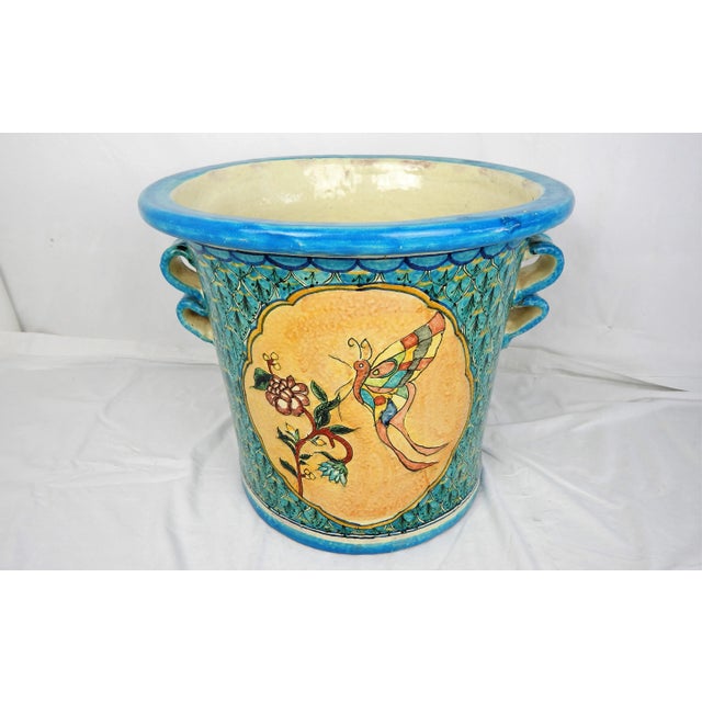 Hand-Painted Moroccan Planter For Sale - Image 9 of 12