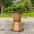Early 21st Century Boho Style Tessellated Coconut Shell Table Pedestal For Sale - Image 5 of 6