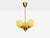 1940s Swedish Modern, Pendant Light, Brass, Textured Glass For Sale In New York - Image 6 of 12