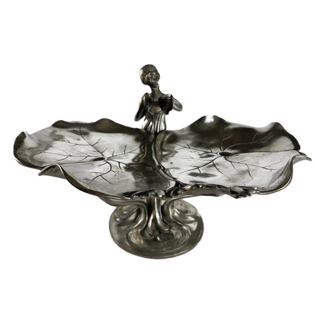 Early 20th Century WMF Art Nouveau Pewter Table Centerpiece Per Albert Mayer Circa 1910 Design For Sale - Image 5 of 10