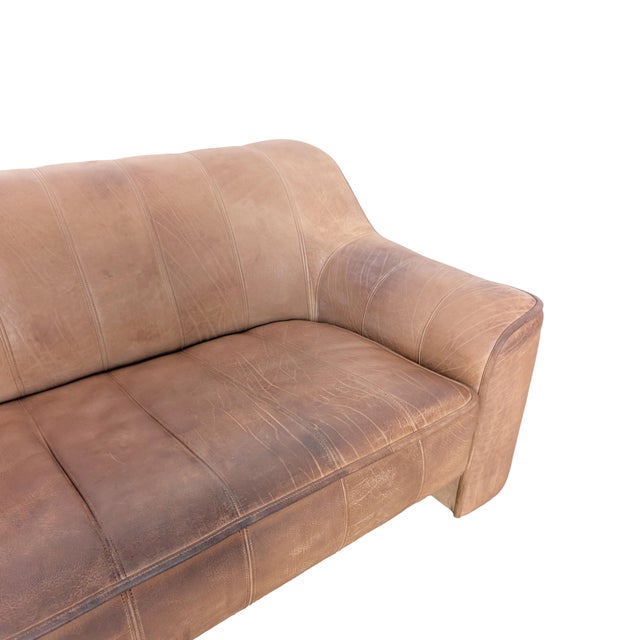 Brown DS44 Three-Seater Buffalo Leather Sofa from de Sede For Sale - Image 8 of 10