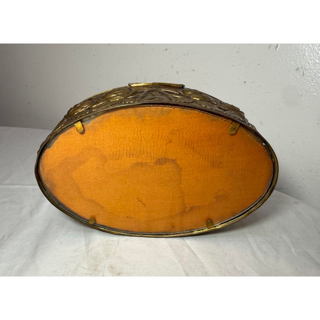 Antique 1800's French Handmade Micro Petit Point Bronze Dresser Jewelry Box Jar For Sale - Image 9 of 11